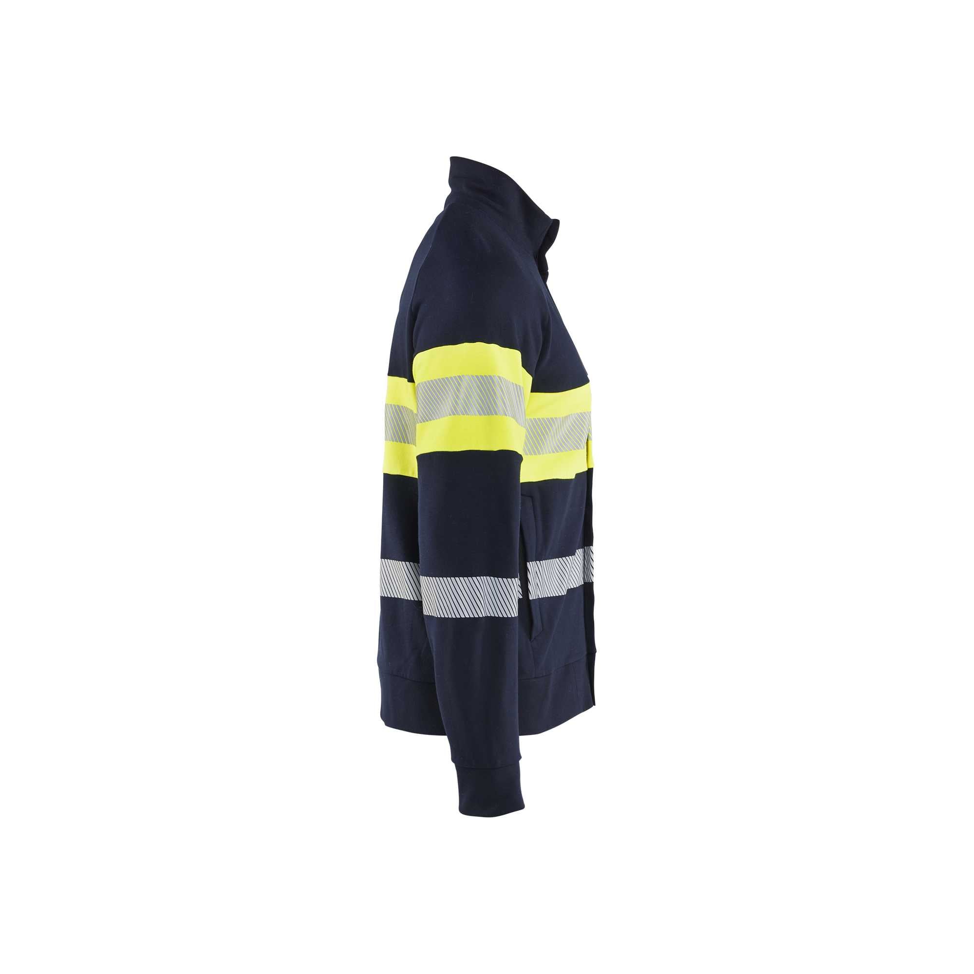 BLAKLADER 34621762 MULTINORM Hi Vis Reflective Full-Zip Work Sweatshirt MEN - Flame Retardant